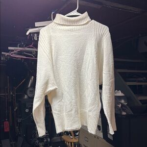 Fashion Nova Cream Turtleneck Sweater